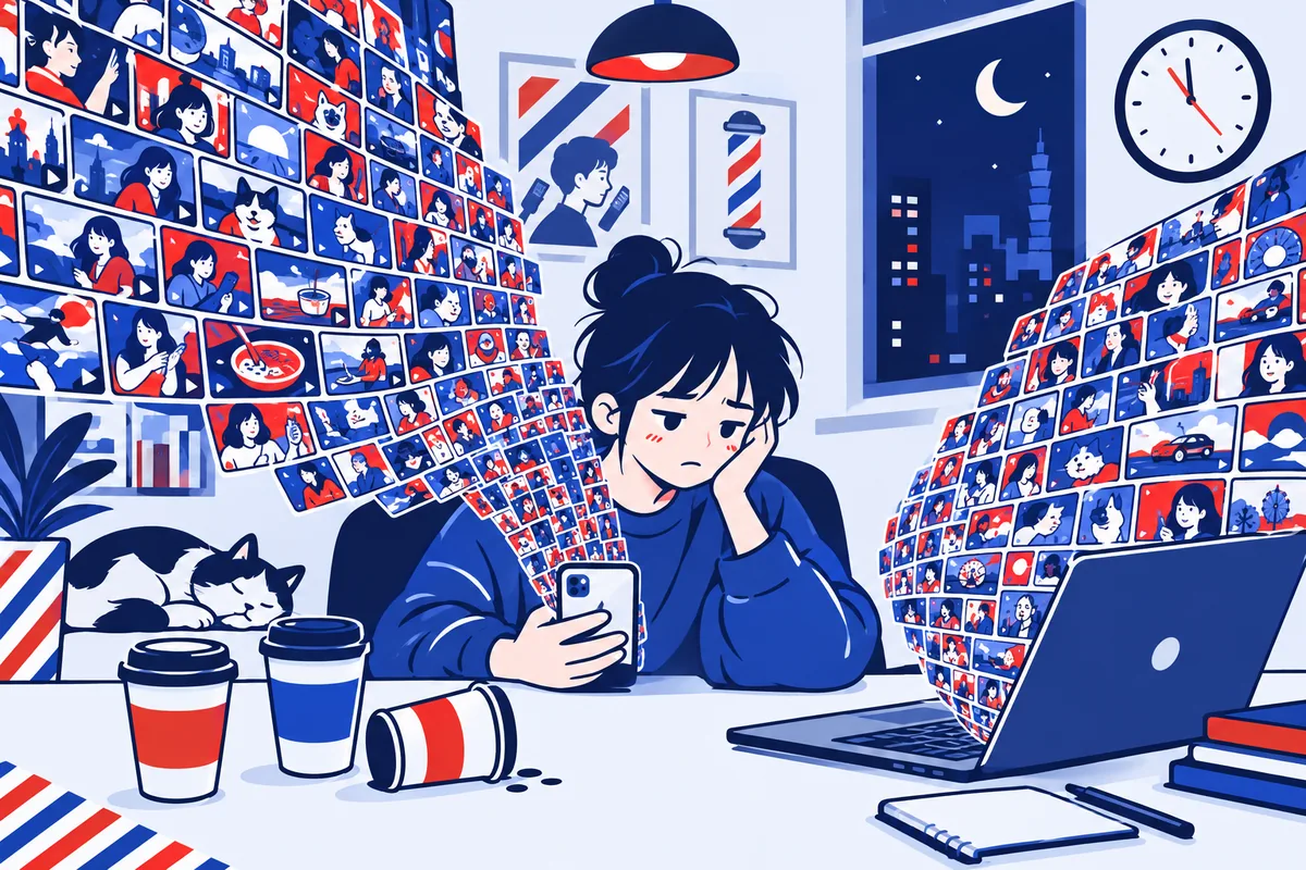深夜坐在電腦前,被成堆的影片縮圖淹沒的創作者